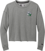 Woodbridge Wolfpack New Era Ladies Tri-Blend Fleece Crop Crew