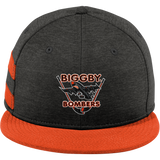 Biggby Bombers New Era Shadow Heather Striped Flat Bill Snapback Cap