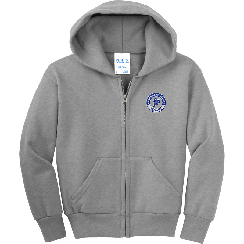 SPF Lacrosse Youth Core Fleece Full-Zip Hooded Sweatshirt